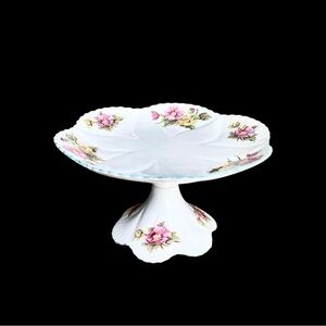 Shelley England Begonia Dainty Shape Pedestal Cake Stand Vintage